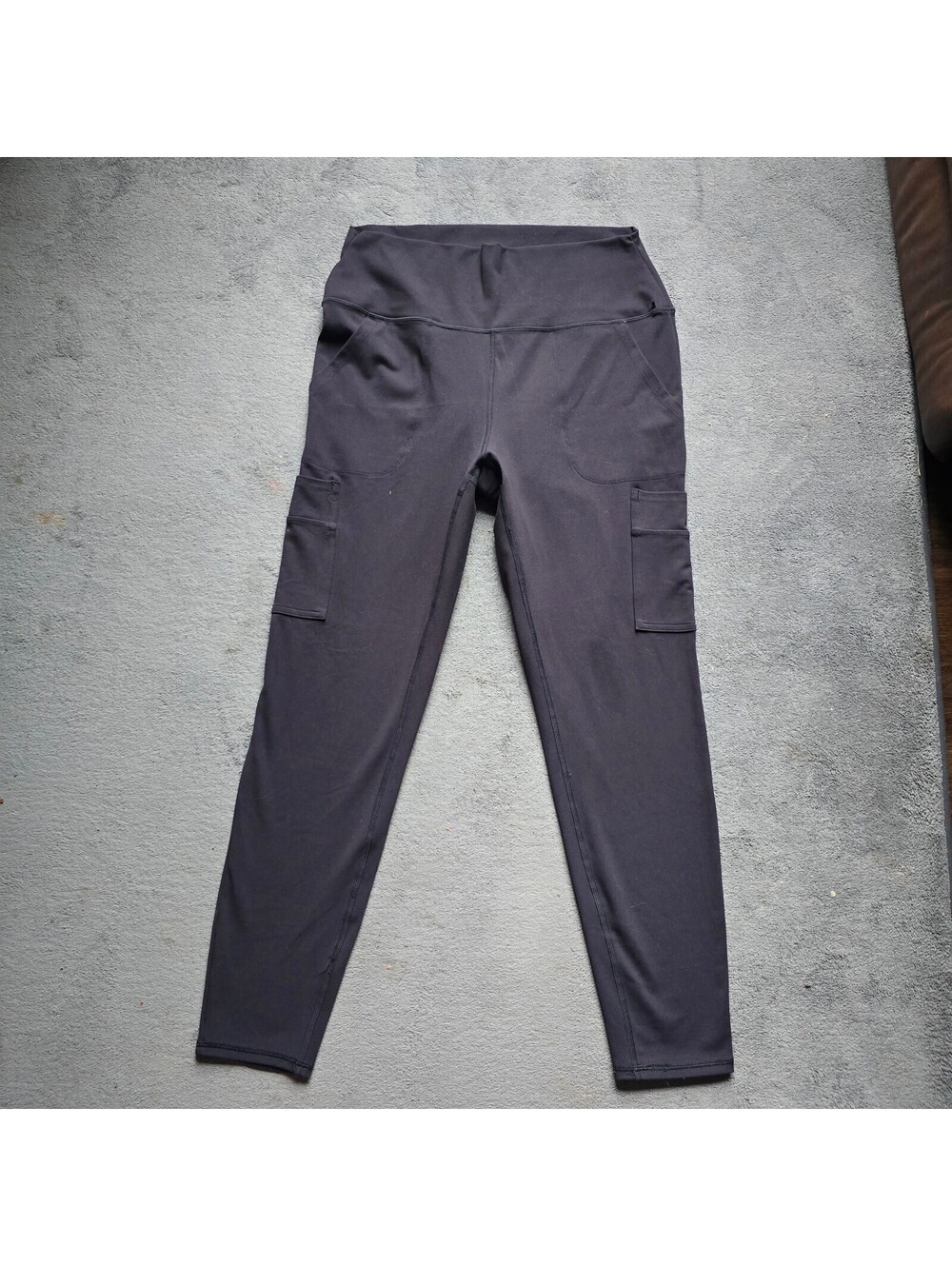 Spyder Active Women’s High Waisted Cargo Leggings Black Pockets XL
